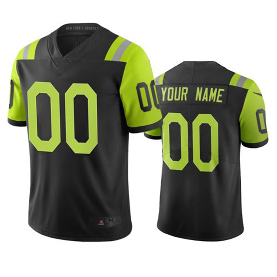 Custom New York Jets Black Green Vapor Limited City Edition Jersey American Stitched Jersey Football Jerseys