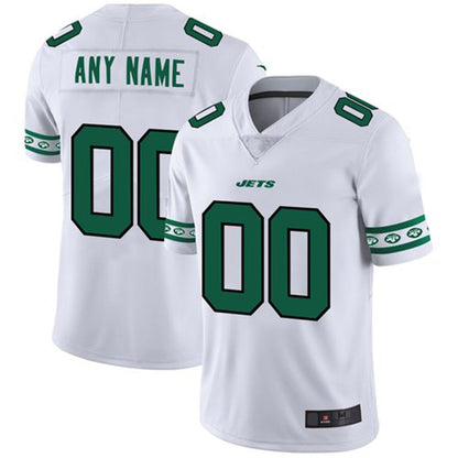 Custom New York Jets White Team Logo Vapor Limited Jersey American Stitched Jersey Football Jerseys