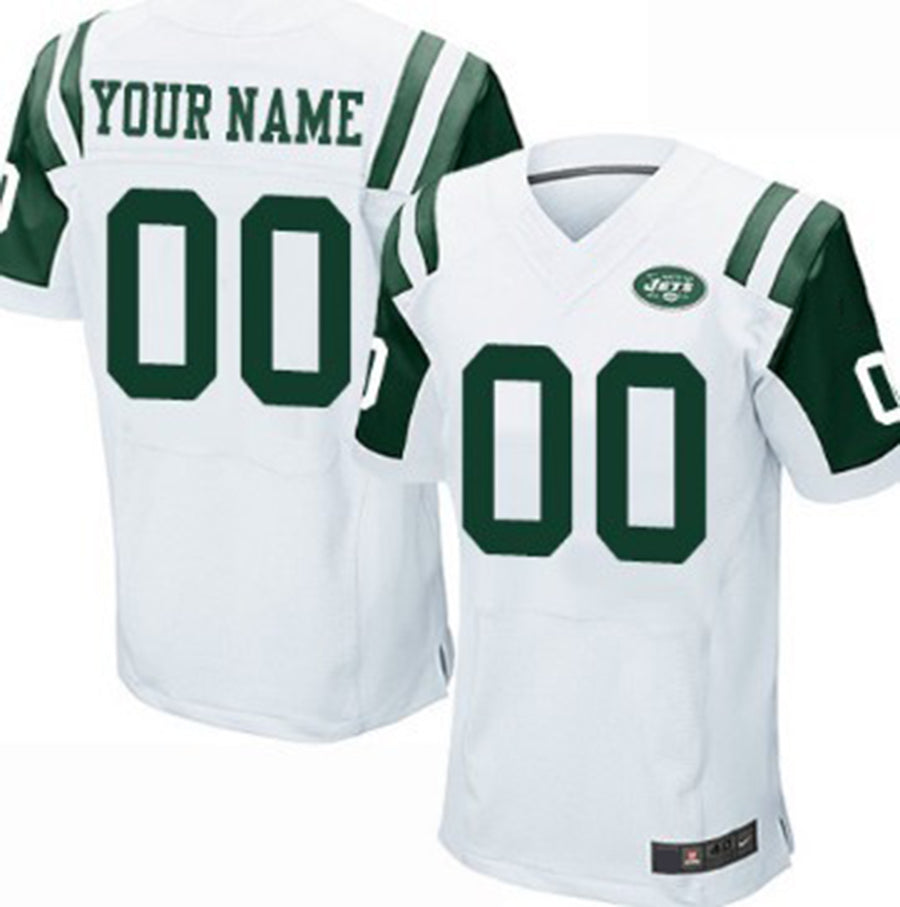 Custom New York Jets White Elite Jersey American Stitched Jersey Football Jerseys