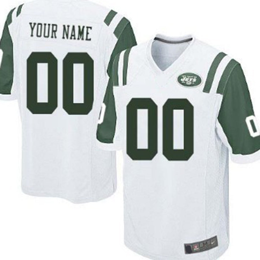 Custom New York Jets White Game Jersey American Stitched Jersey Football Jerseys