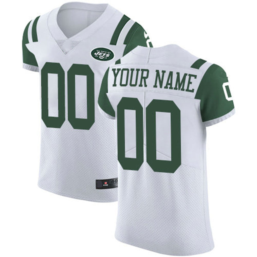 Custom New York Jets White White Vapor Untouchable Custom Elite Jersey American Stitched Jersey Football Jerseys