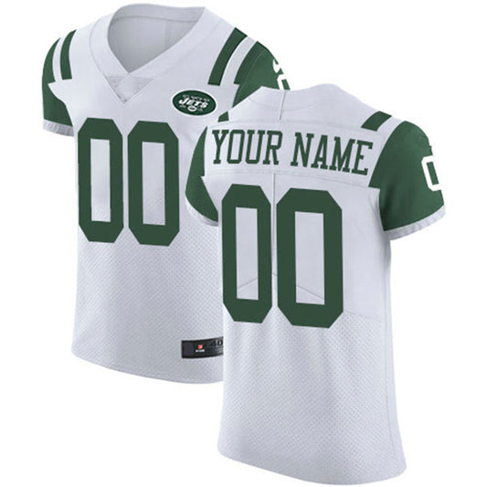 Custom New York Jets White White Vapor Untouchable Custom Elite Jersey American Stitched Jersey Football Jerseys