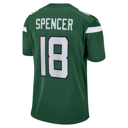 New York Jets #18 Diontae Spencer Gotham Green Game Player Jersey Stitched American Football Jerseys