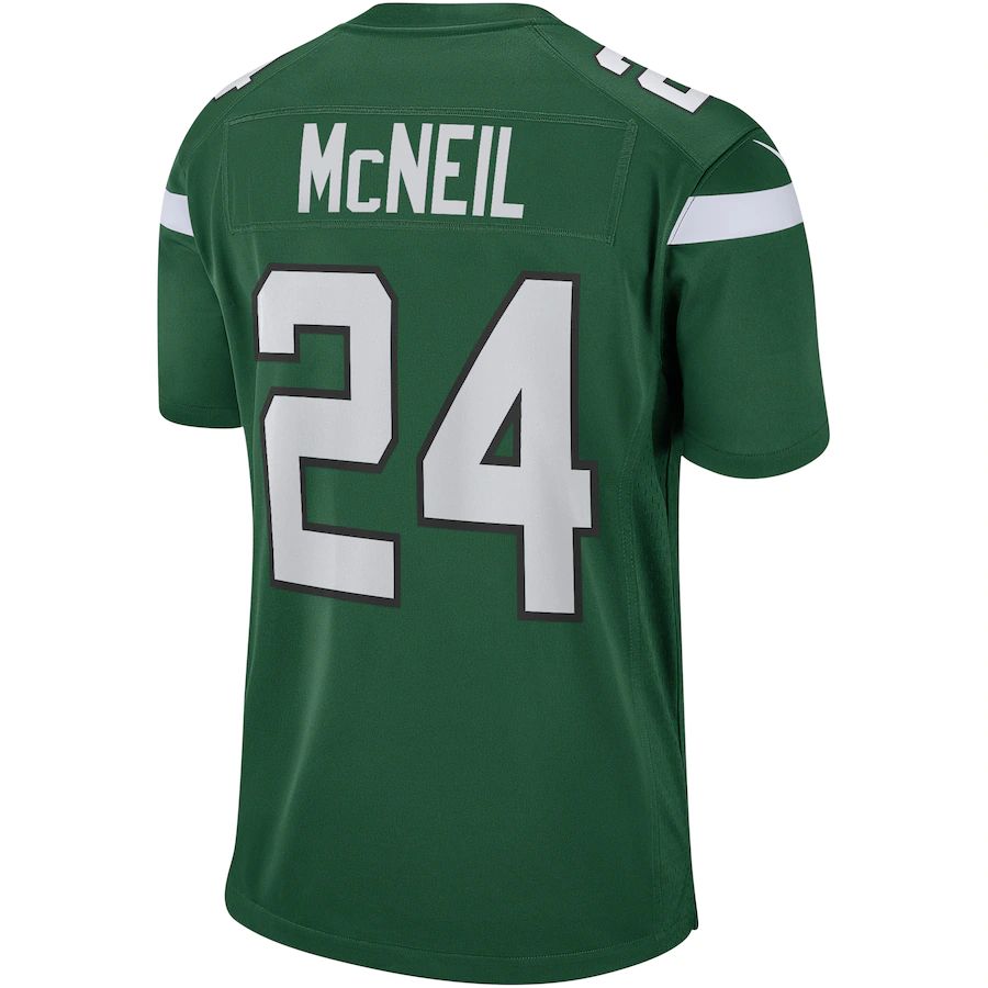 New York Jets #24 Freeman McNeil Gotham Green Game Retired Player Jersey Stitched American Football Jerseys