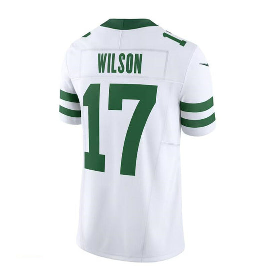 New York Jets #17 Garrett Wilson White Legacy Vapor F.U.S.E. Limited Jersey Stitched American Football Jerseys