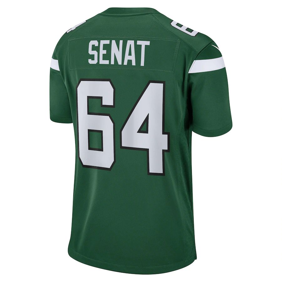 New York Jets #64 Greg Senat Gotham Green Game Player Jersey Stitched American Football Jerseys