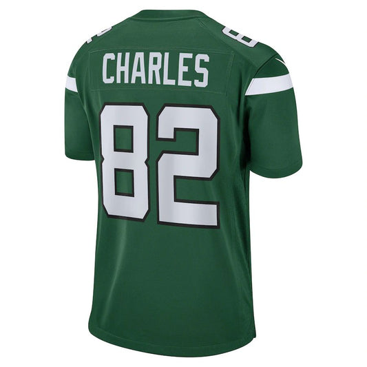 New York Jets #82 Irvin Charles Gotham Green Game Player Jersey Stitched American Football Jerseys