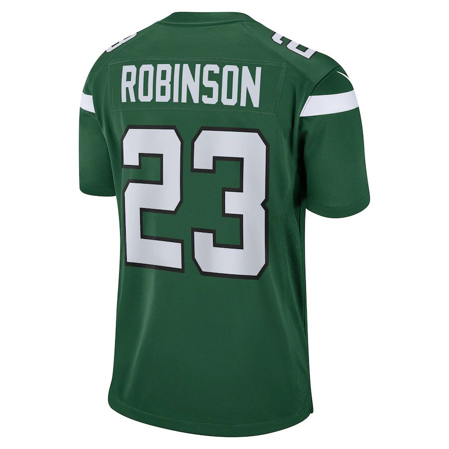 New York Jets #23 James Robinson Gotham Green Game Player Jersey Stitched American Football Jerseys