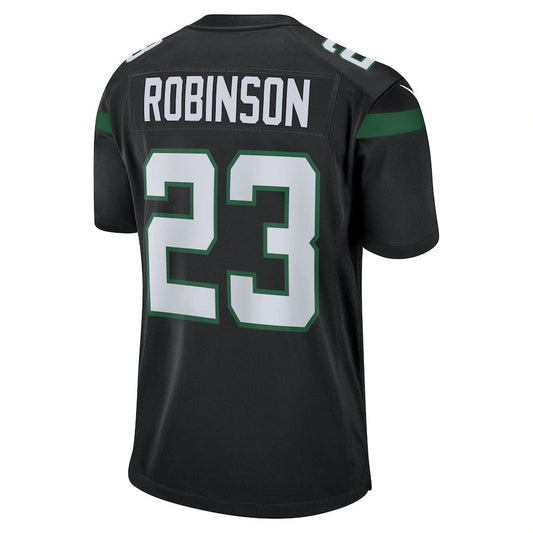 New York Jets #23 James Robinson Stealth Black Alternate Game Player Jersey Stitched American Football Jerseys