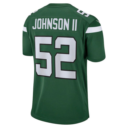 New York Jets #52 Jermaine Johnson II Gotham Green 2022 Draft First Round Pick Game Jersey Stitched American Football Jerseys