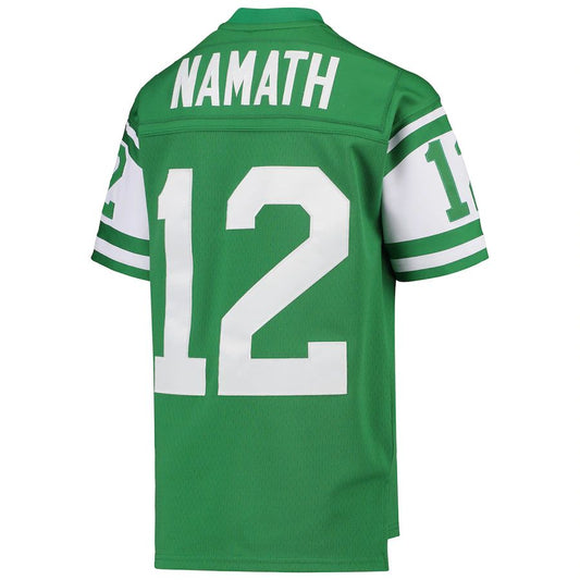 New York Jets #12 Joe Namath Mitchell & Ness Green 1968 Legacy Retired Player Jersey Stitched American Football Jerseys