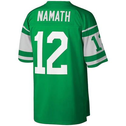 New York Jets #12 Joe Namath Mitchell & Ness Kelly Green Legacy Replica Jersey Stitched American Football Jerseys