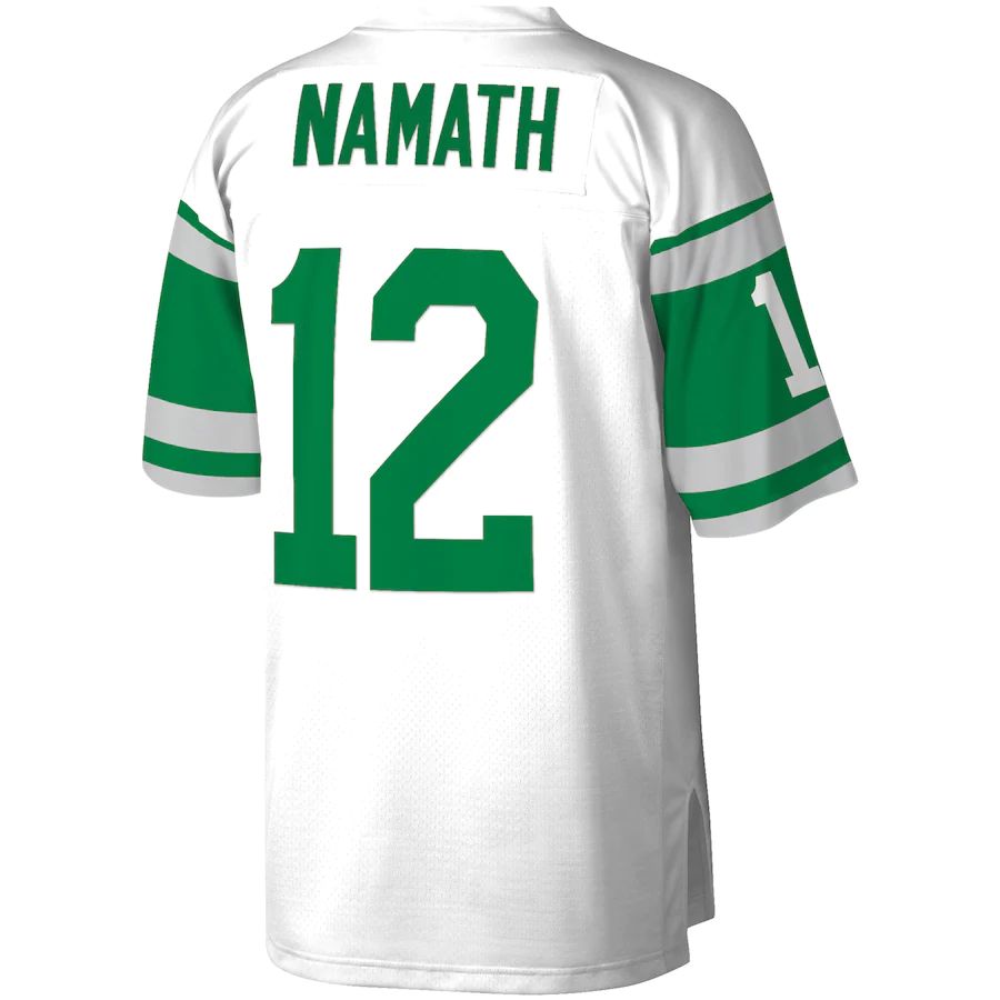 New York Jets #12 Joe Namath Mitchell & Ness White Retired Player Legacy Replica Jersey Stitched American Football Jerseys