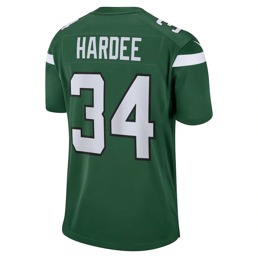 New York Jets #34 Justin Hardee Gotham Green Game Jersey Stitched American Football Jerseys