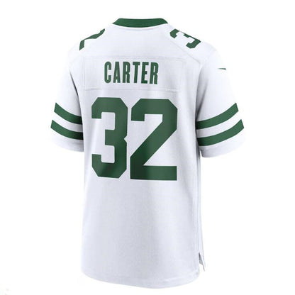 New York Jets #32 Michael Carter White Legacy Player Game Jersey Stitched American Football Jerseys