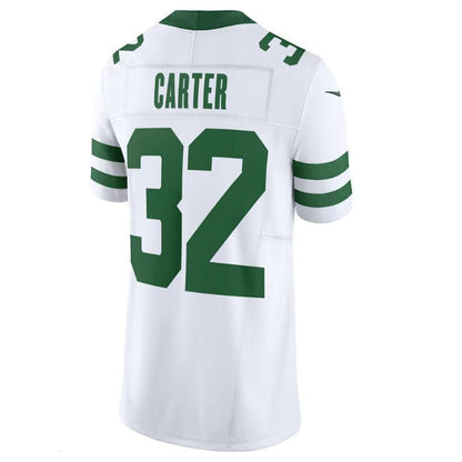 New York Jets #32 Michael Carter White Legacy Vapor F.U.S.E. Limited Jersey Stitched American Football Jerseys