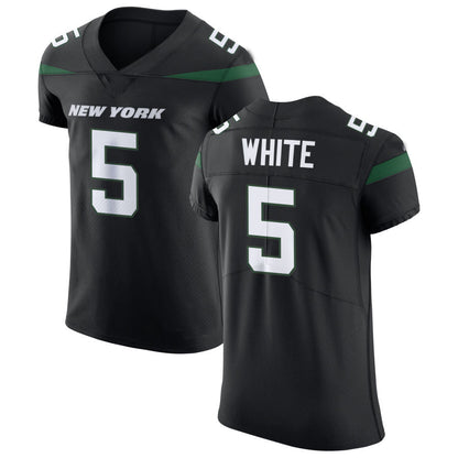 New York Jets #5 Mike White Vapor Untouchable Elite Jersey Stealth Black Stitched American Football Jerseys