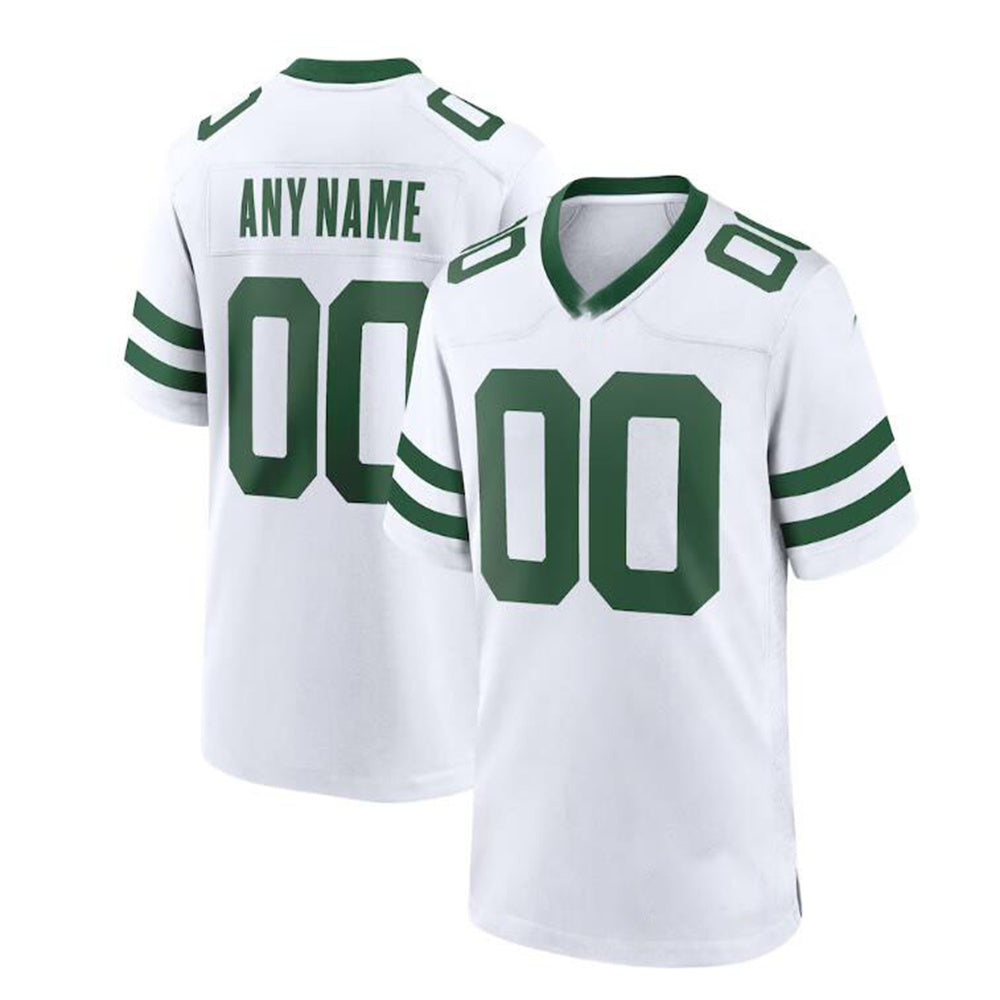 Custom New York Jets White Legacy Game Jersey American Stitched Jersey Football Jerseys