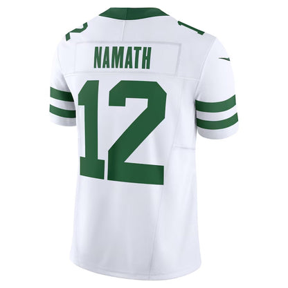 New York Jets #12 Joe Namath Vapor F.U.S.E. Limited Jersey - Legacy White American Football Jerseys