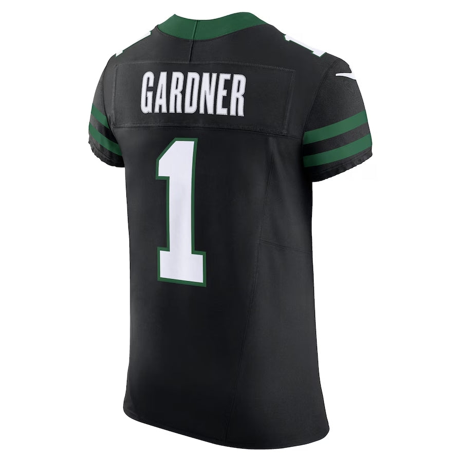 New York Jets #1 Ahmad Sauce Gardner Alternate Vapor F.U.S.E. Elite Jersey - Legacy Black American Football Jerseys