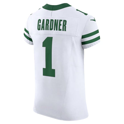 New York Jets #1 Ahmad Sauce Gardner Alternate Vapor F.U.S.E. Elite Jersey - White American Football Jersey