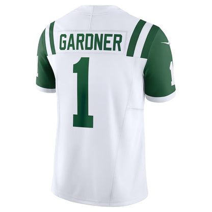 New York Jets #1 Ahmad Sauce Gardner Classic Alternate Vapor F.U.S.E. Limited Jersey - White American Football Jerseys