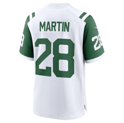 New York Jets #28 Curtis Martin Classic Alternate Retired Player Game Jersey - White American Football Jerseys