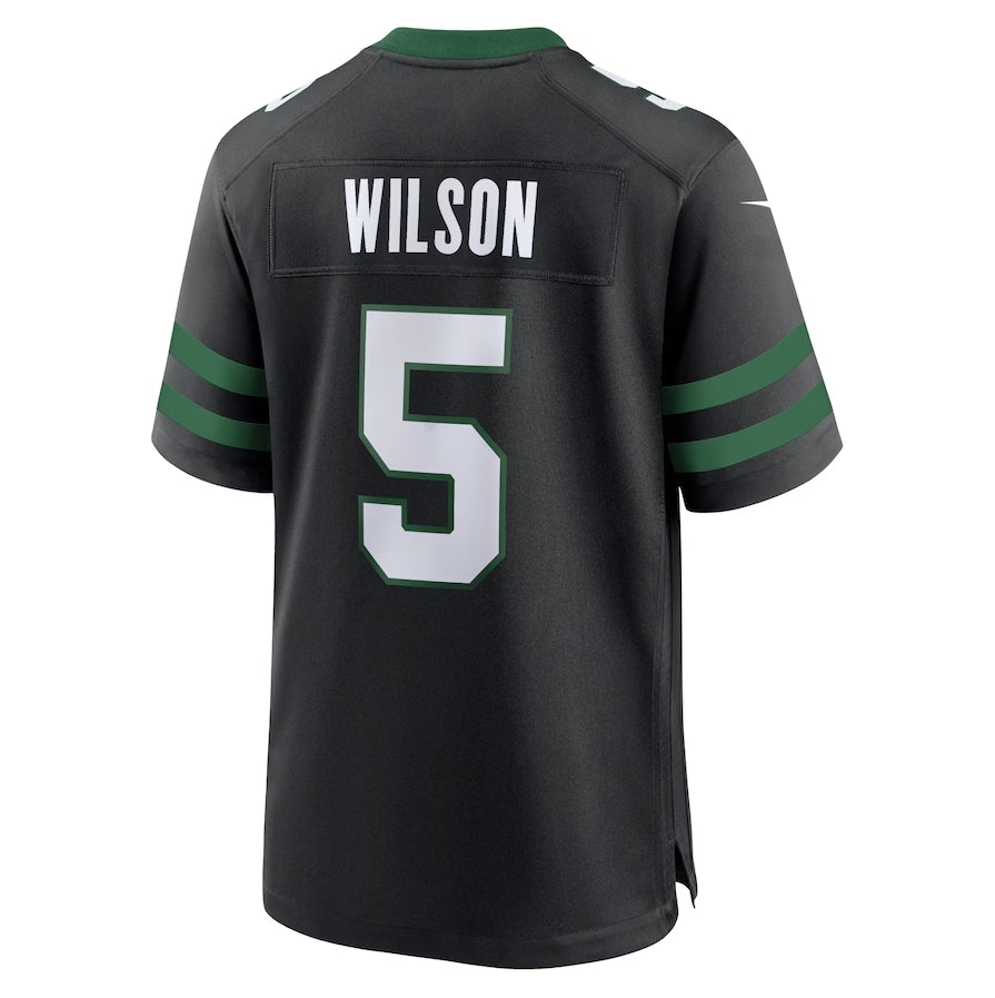 New York Jets #5 Garrett Wilson Alternate Game Jersey - Legacy Black American Football Jerseys