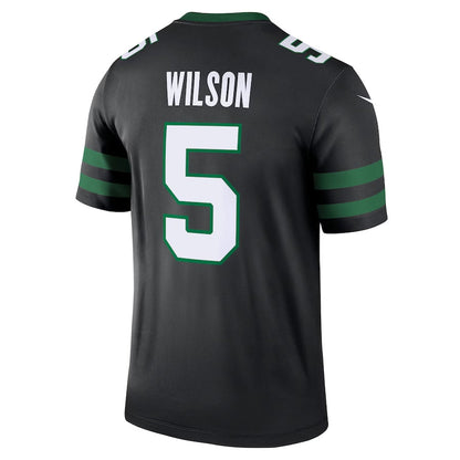 New York Jets #5 Garrett Wilson Alternate Legend Jersey - Legacy Black American Football Jerseys