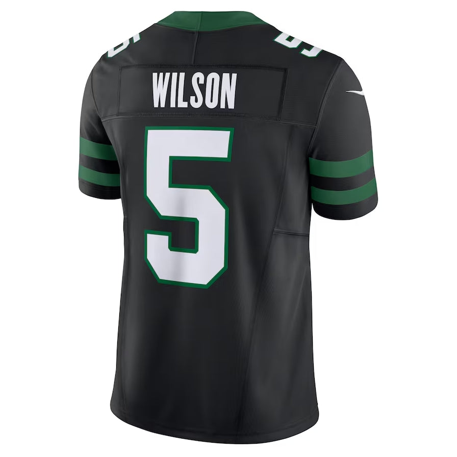 New York Jets #5 Garrett Wilson Alternate Vapor F.U.S.E. Limited Jersey - Legacy Black American Football Jerseys