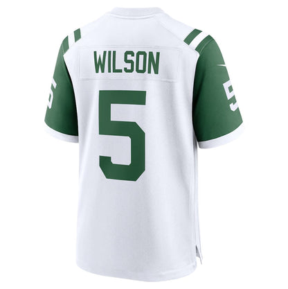 New York Jets #5 Garrett Wilson Classic Alternate Game Jersey - White American Football Jerseys