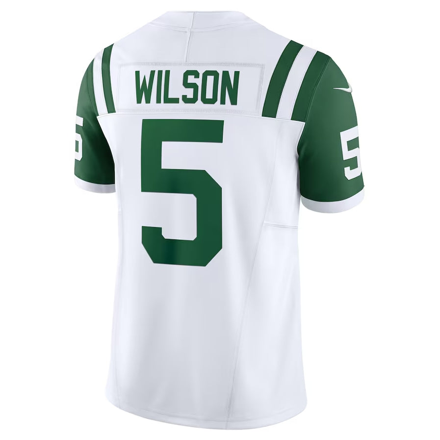 New York Jets #5 Garrett Wilson Classic Alternate Vapor F.U.S.E. Limited Jersey - White American Football Jerseys