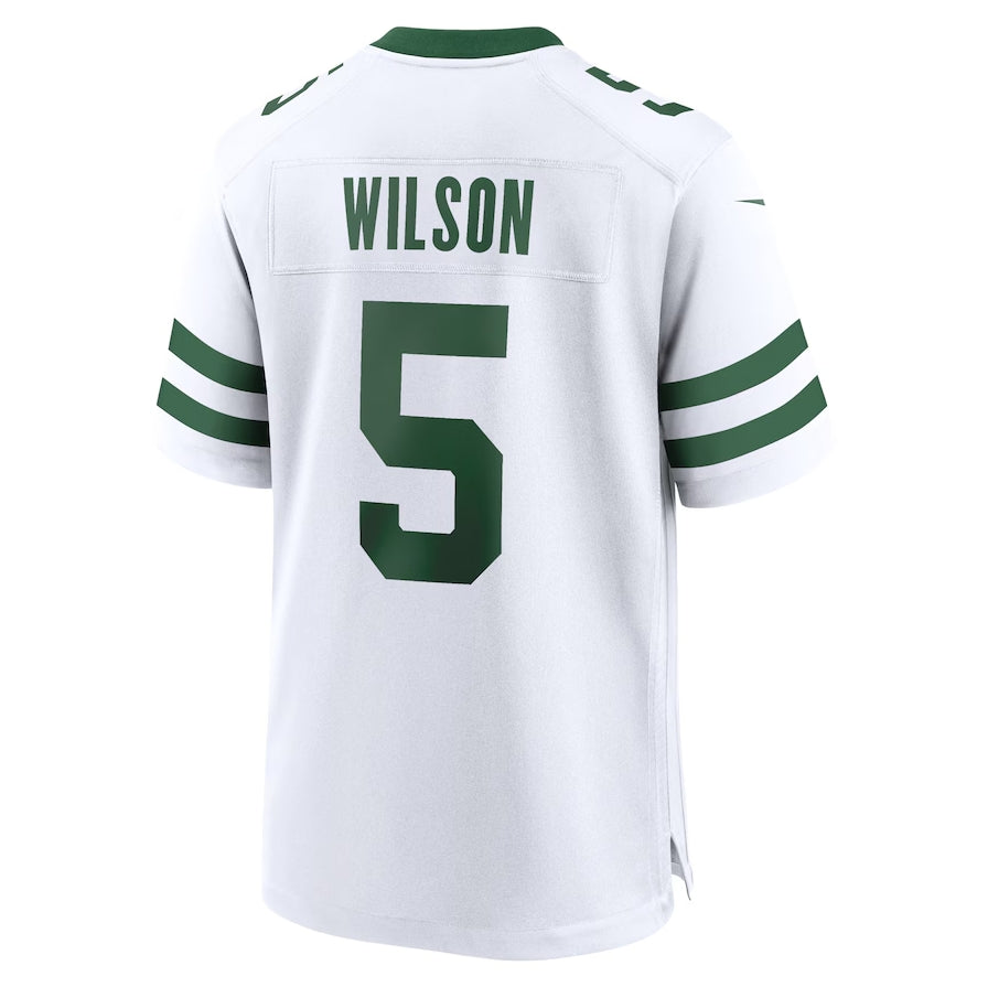 New York Jets #5 Garrett Wilson Game Jersey - Legacy White American Football Jerseys