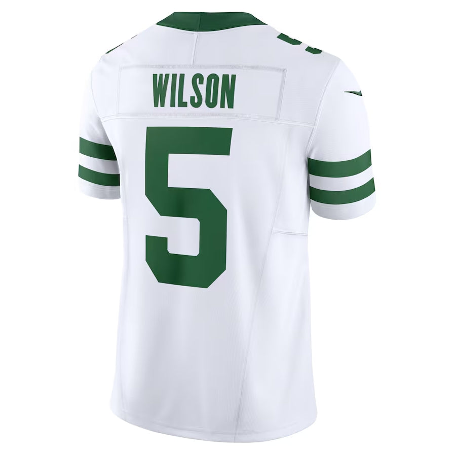 New York Jets #5 Garrett Wilson Vapor F.U.S.E. Limited Jersey - Legacy White American Football Jerseys