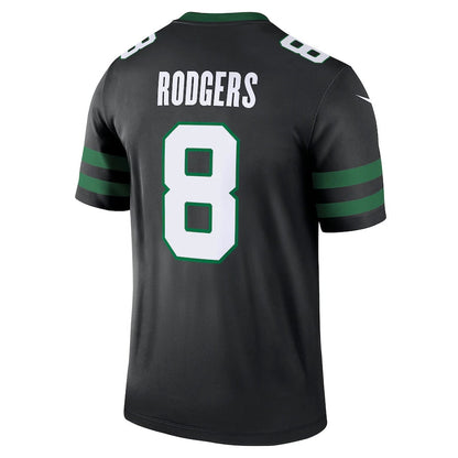 New York Jets #8 Aaron Rodgers Alternate Legend Jersey - Legacy Black American Football Jerseys