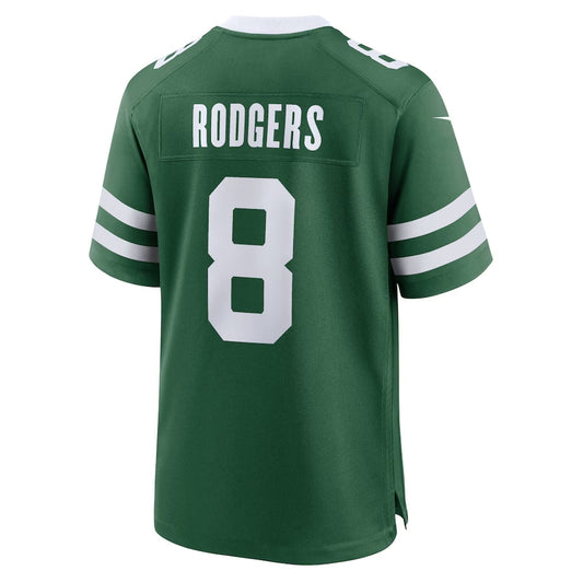 New York Jets #8 Aaron Rodgers Game Jersey - Legacy Green American Football Jerseys