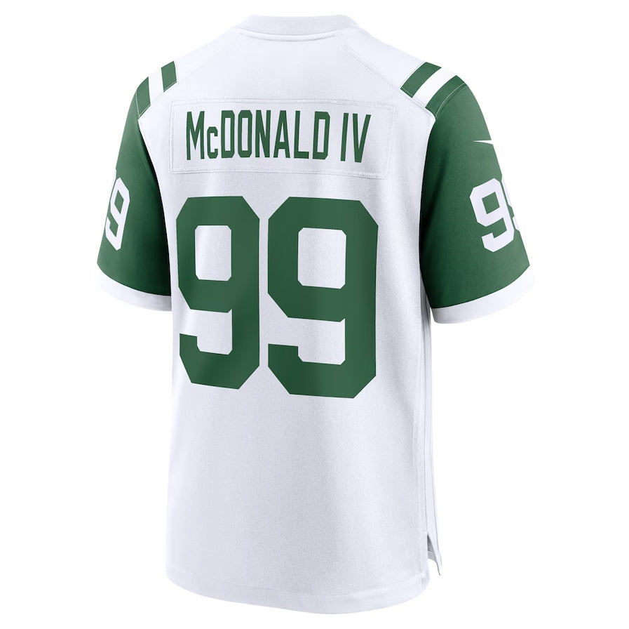 New York Jets #99 Will McDonald IV Classic Alternate Game Jersey - White American Football Jerseys