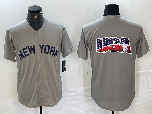 New York Yankees Blank 2021 Grey Field of Dreams Cool Base Stitched Baseball Jerseys