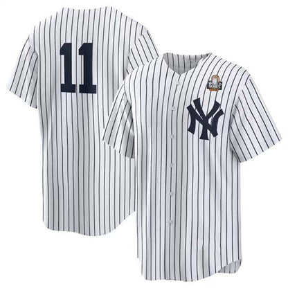 New York Yankees #11 Anthony Volpe White 2024 World Series Cool Base Stitched Baseball Jersey