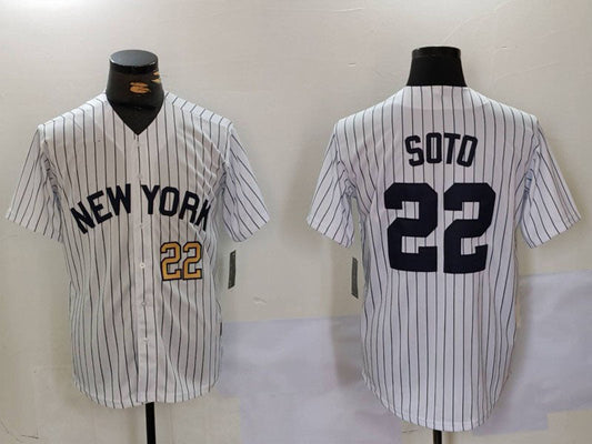 New York Yankees #22 Juan Soto White Cool Base Stitched Baseball Jersey