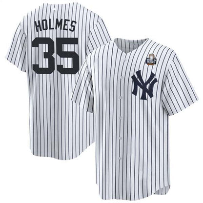 New York Yankees #35 Clay Holmes White 2024 World Series Cool Base Stitched Baseball Jersey