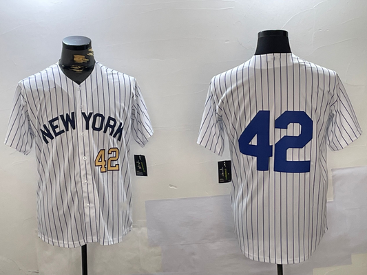 New York Yankees #42 Jackie Robinson White Cool Base Stitched Baseball Jersey