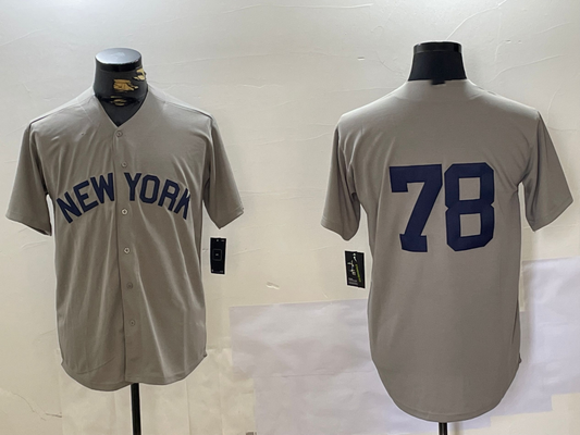 New York Yankees #78 Kellin Deglan Grey Field of Dreams Cool Base Stitched Baseball Jersey