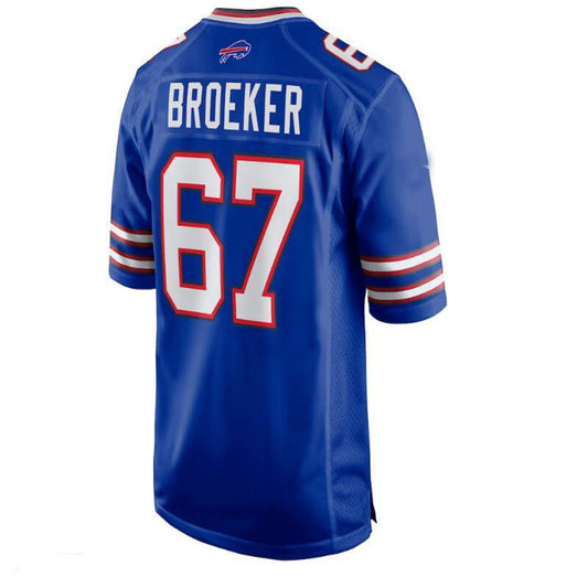 Buffalo  Bills #67 Nick Broeker Home Game Jersey - Royal American Stitched Football Jerseys