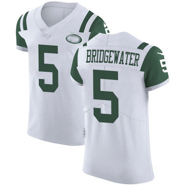 New York Jets  #5 Teddy Bridgewater White Stitched Vapor Untouchable Elite Jersey Stitched American Football Jerseys