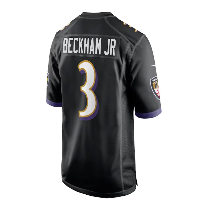 Baltimore Ravens #3 Odell Beckham Jr. Alternate Game Jersey - Black Stitched American Football Jerseys