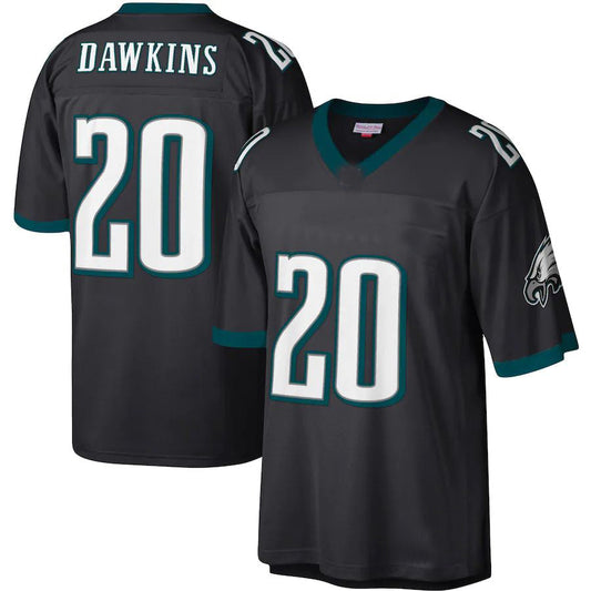 Philadelphia Eagles #20 Brian Dawkins Mitchell & Ness Black Legacy Replica Jersey Stitched American Football Jerseys