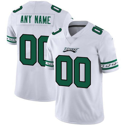 Custom Philadelphia Eagles White Team Logo Vapor Limited  Jersey Stitched American Football Jerseys