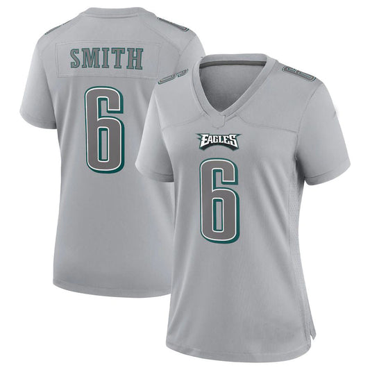 Philadelphia Eagles #6 DeVonta Smith Gray Atmosphere Fashion Game Jersey Stitched American Football Jerseys