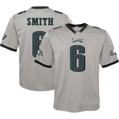 Philadelphia Eagles #6 DeVonta Smith Silver Inverted Game Jersey Stitched American Football Jerseys